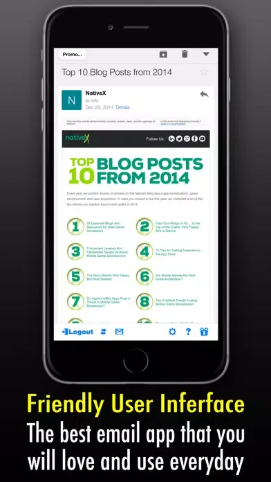 Capturas de tela do Safe Mail for Gmail Free : secure and easy email mobile app with Touch ID to access multiple Gmail and Google Apps inbox accounts