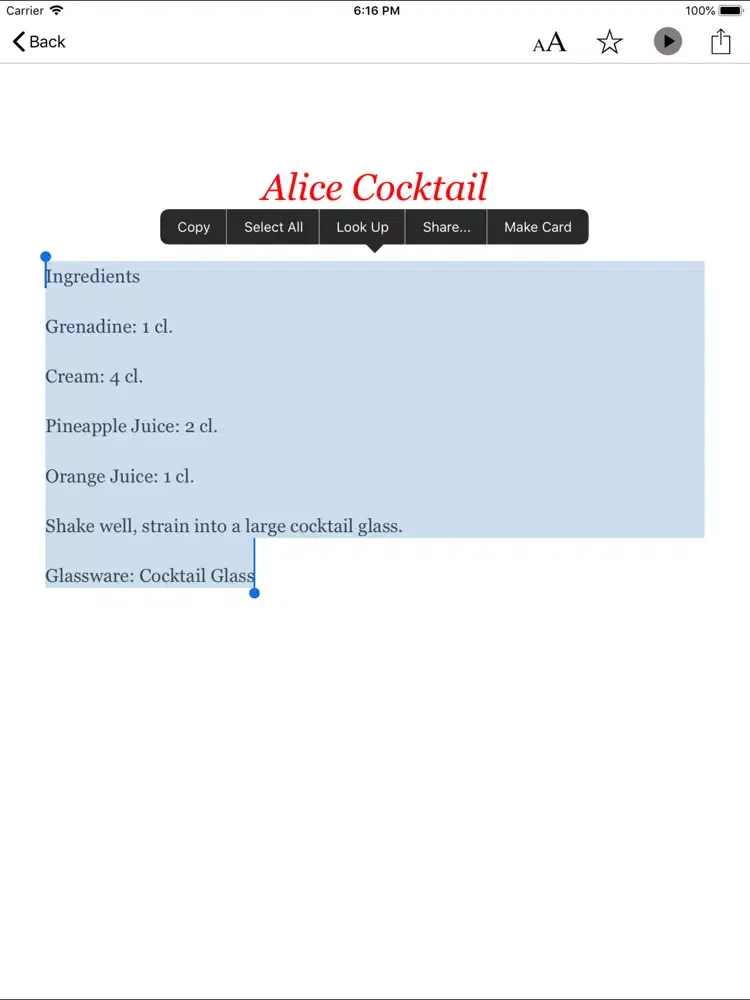Non - Alcoholic Drink Guide iPad  Screenshots
