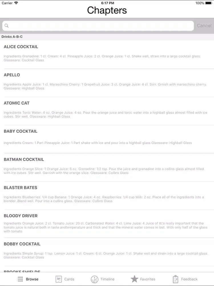 Non - Alcoholic Drink Guide iPad  Screenshots