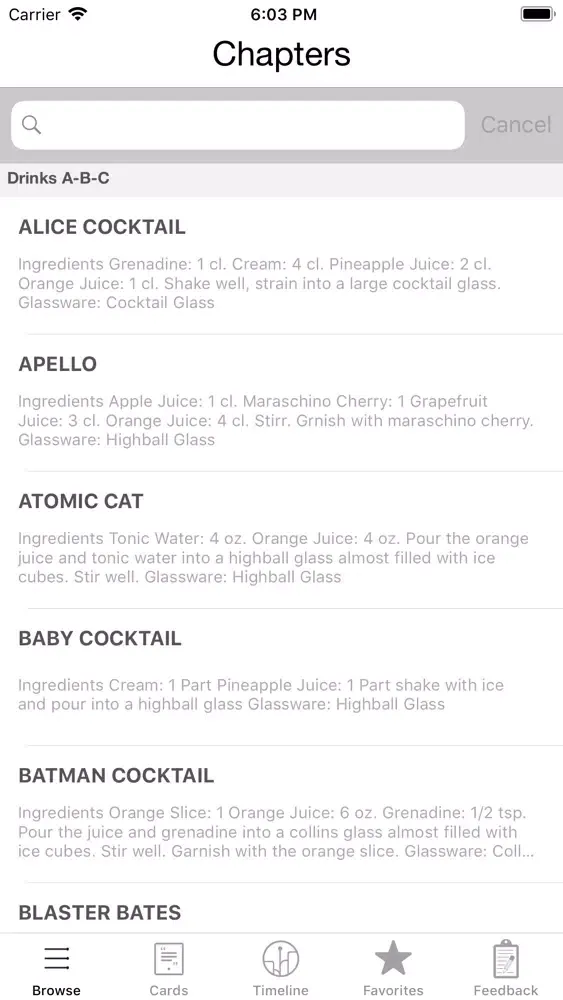Non - Alcoholic Drink Guide Screenshots