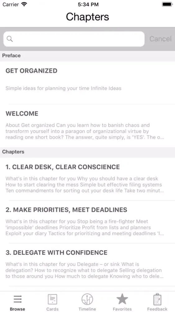 Captures d'écran de Get Organized