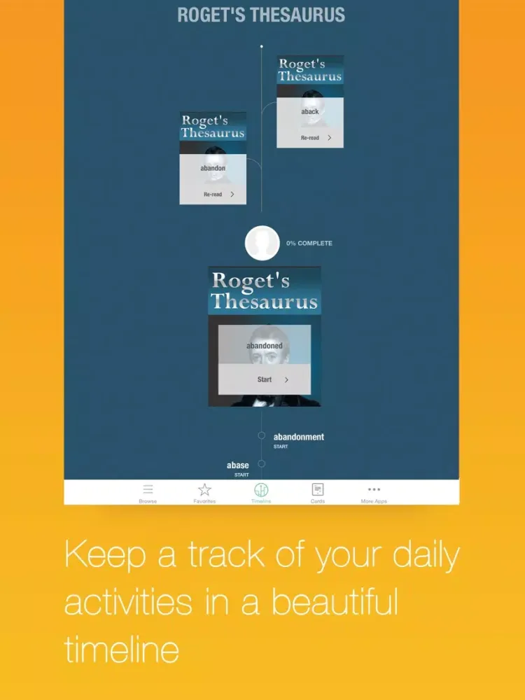 Ảnh chụp màn hình của Roget's Unabridged Thesaurus iPad 