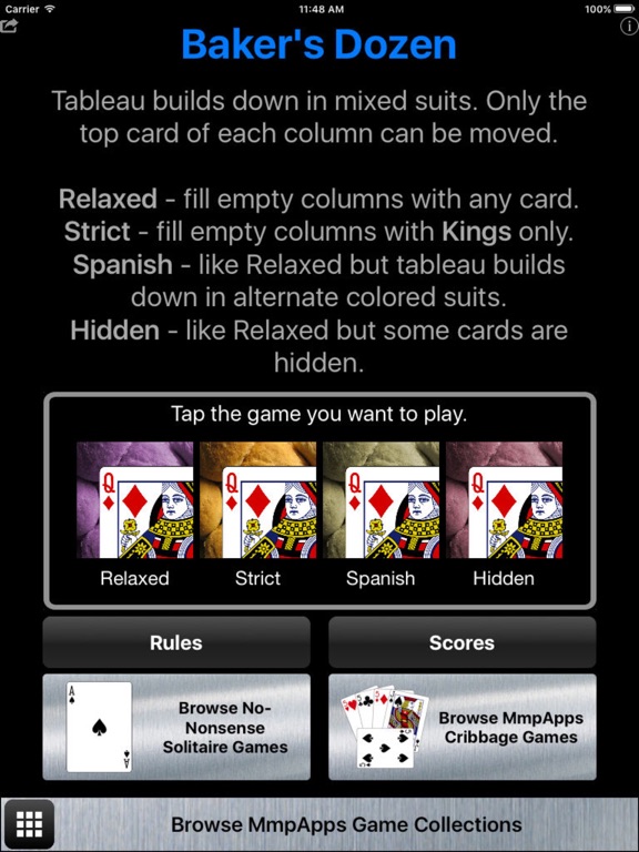 Zrzuty ekranu Baker's Dozen Solitaire iPad 