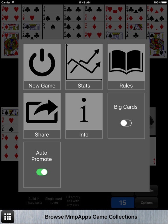 Zrzuty ekranu Baker's Dozen Solitaire iPad 