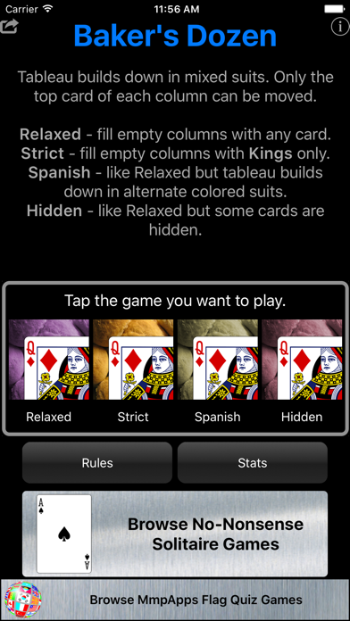 Zrzuty ekranu Baker's Dozen Solitaire