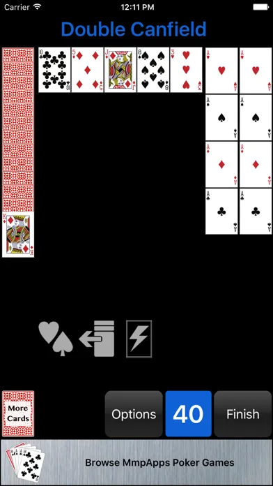 Tangkapan layar Double Canfield Solitaire