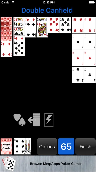 Tangkapan layar Double Canfield Solitaire