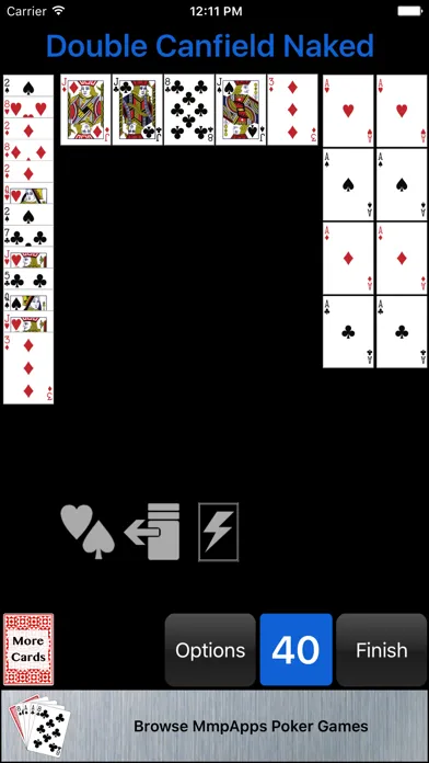 Tangkapan layar Double Canfield Solitaire