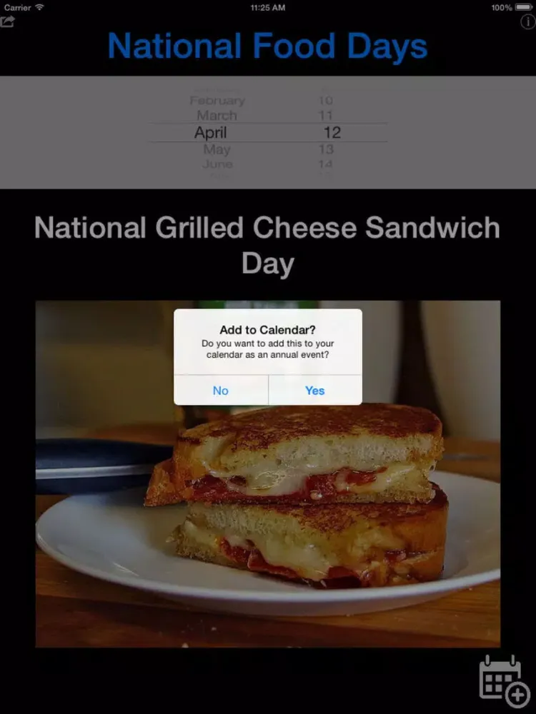 National Food Days iPad 应用截图