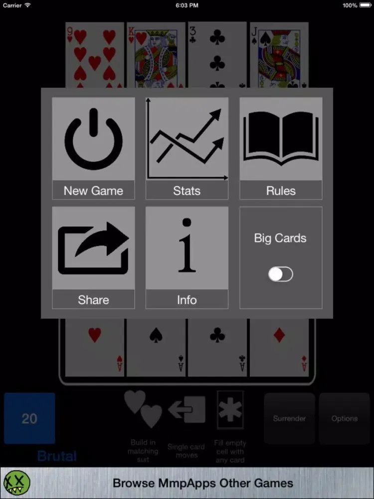 Cruel Solitaire - Classic iPad 應用截圖