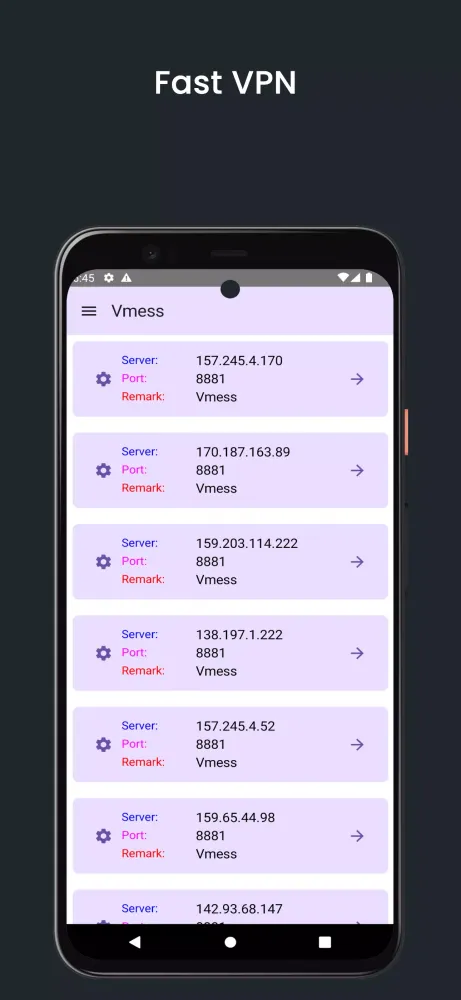 Zrzuty ekranu Rocket VPN: VPN Configs