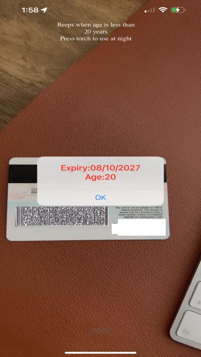 Capturas de tela do 21 Age ID Scan Verify