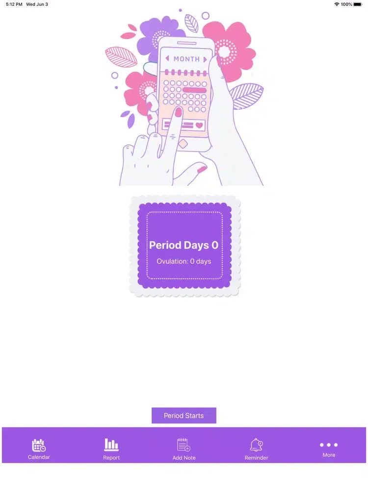 تصاویر Period track app iPad 