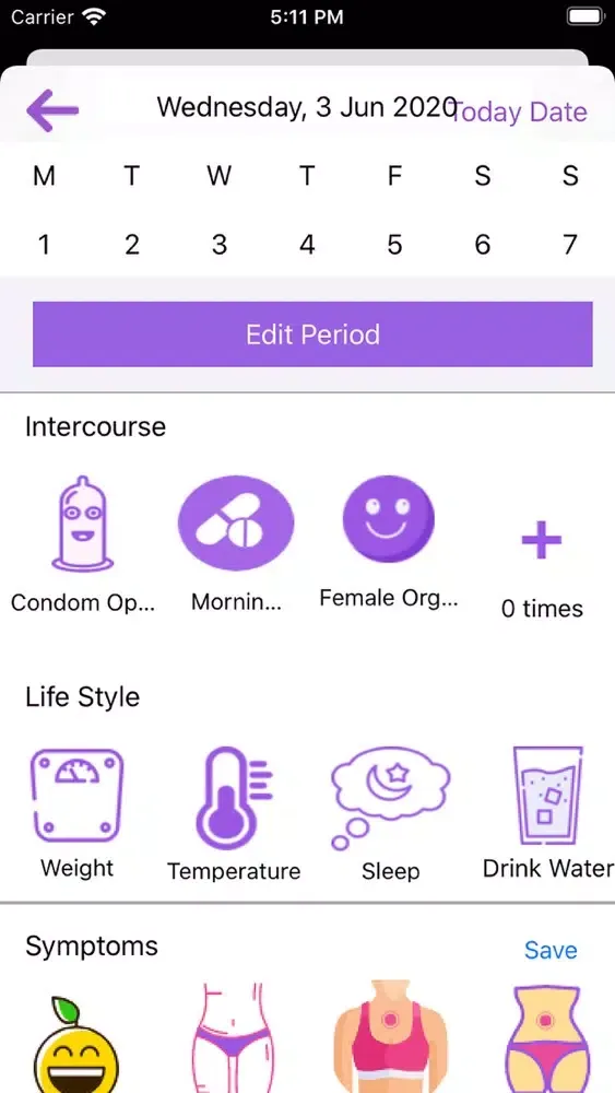 تصاویر Period track app