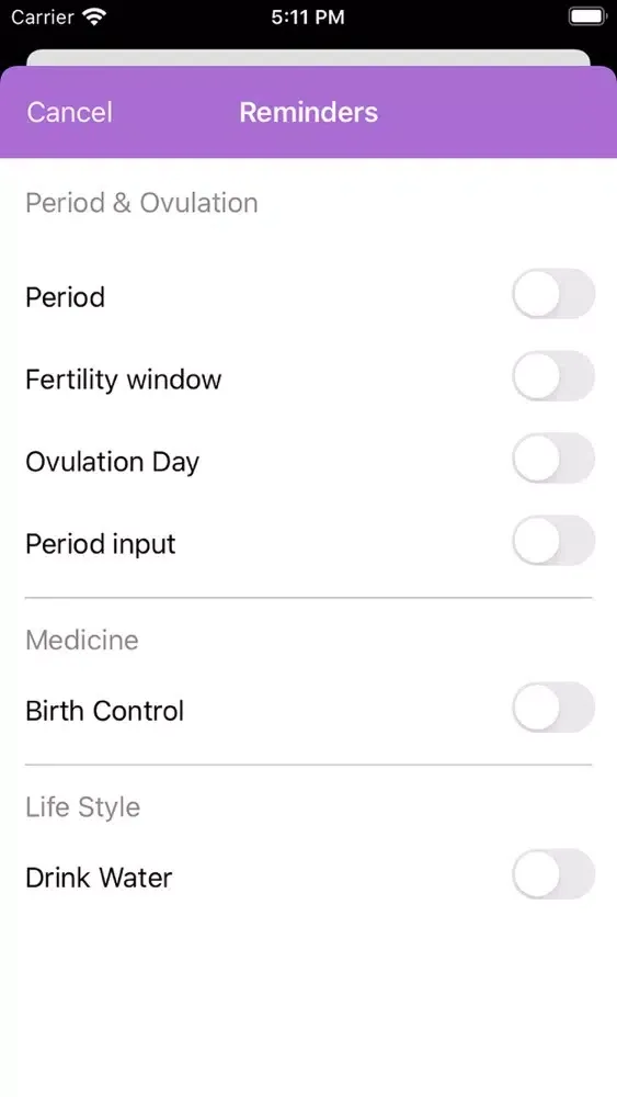 تصاویر Period track app
