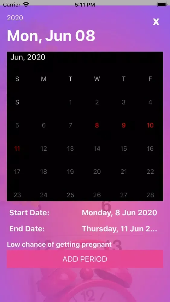 تصاویر Period track app