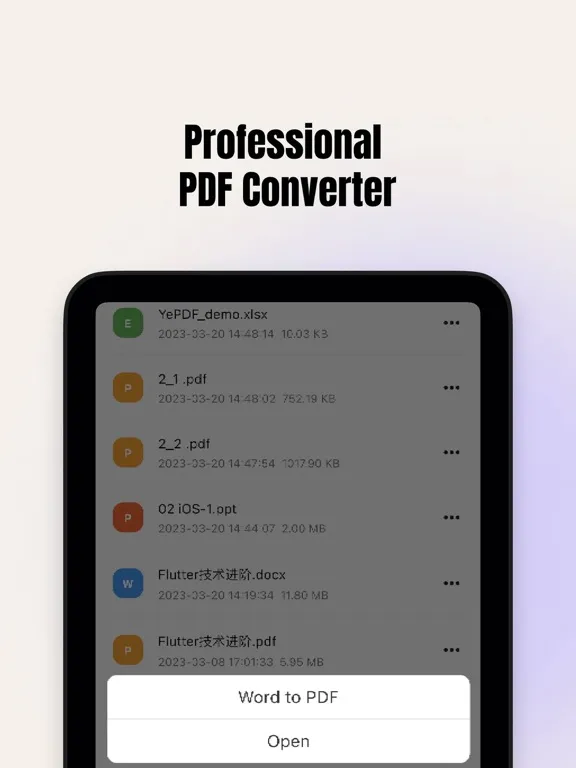 PDF converter-doc,photo to pdf iPad  Screenshots
