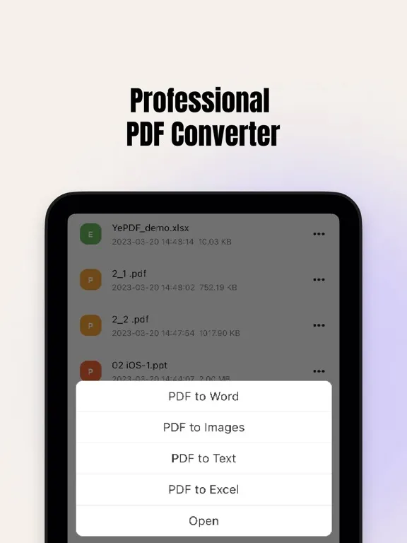 PDF converter-doc,photo to pdf iPad  Screenshots