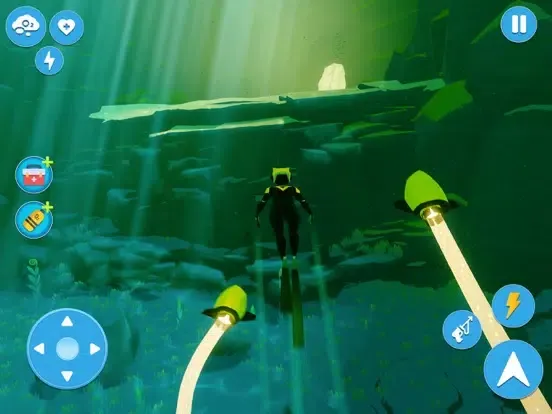 Capturas de tela do Scuba Underwater Diver Game 3D iPad 