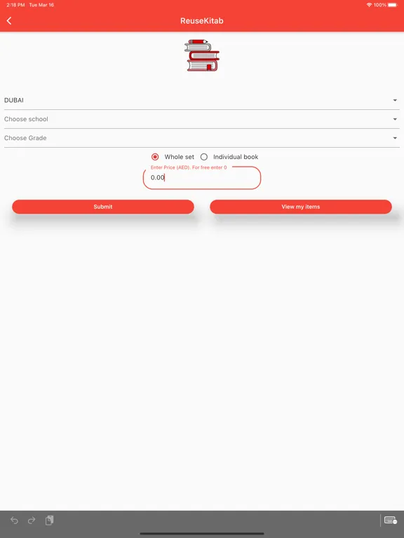 Tangkapan layar ReuseKitab iPad 