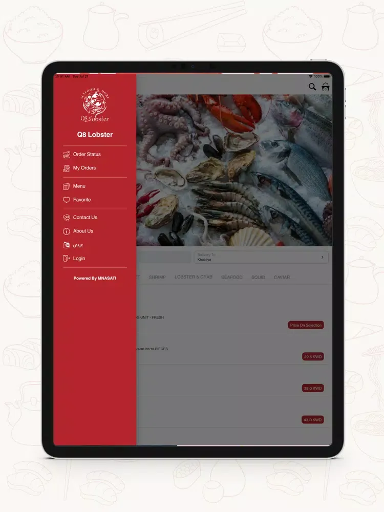 Capturas de tela do Q8 Lobster iPad 