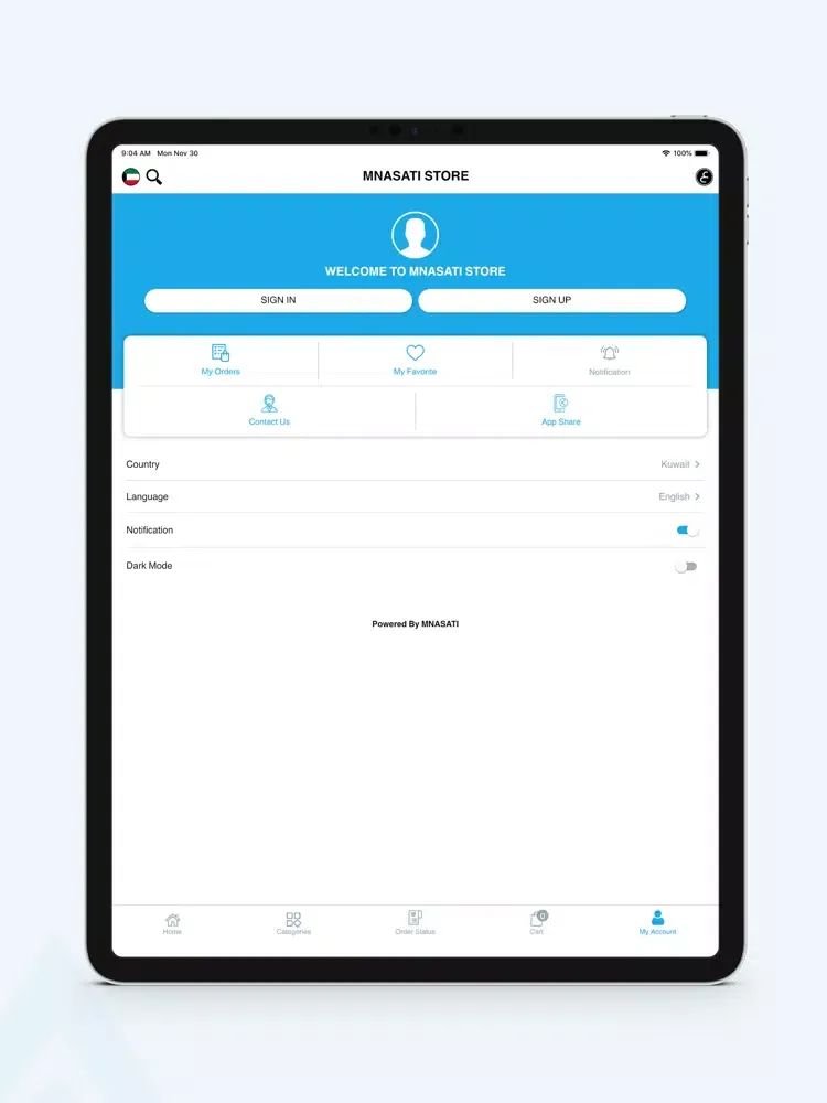 Tangkapan layar Store V2 iPad 