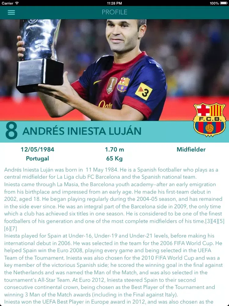 Capturas de tela do SoccerStar - "Andrés Iniesta Edition" iPad 