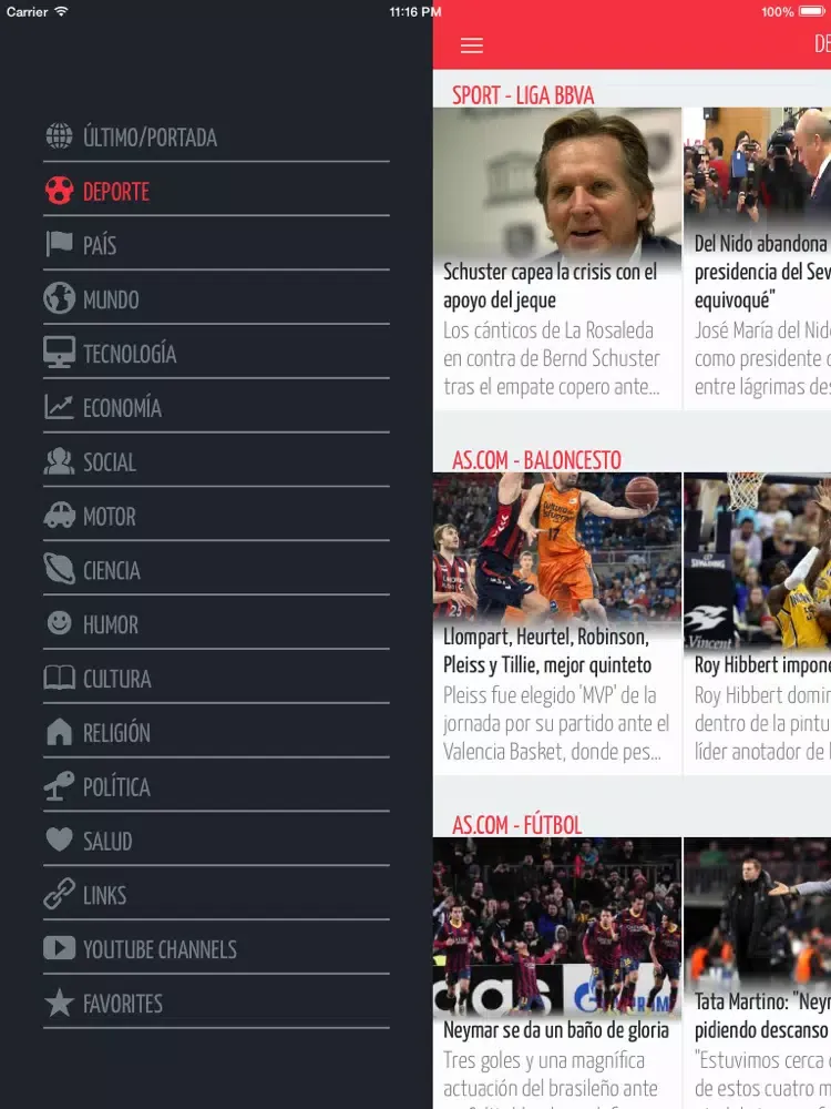 NewsAddicts Espanã FREE - All the Latest and Breaking Spain's News iPad  Screenshots