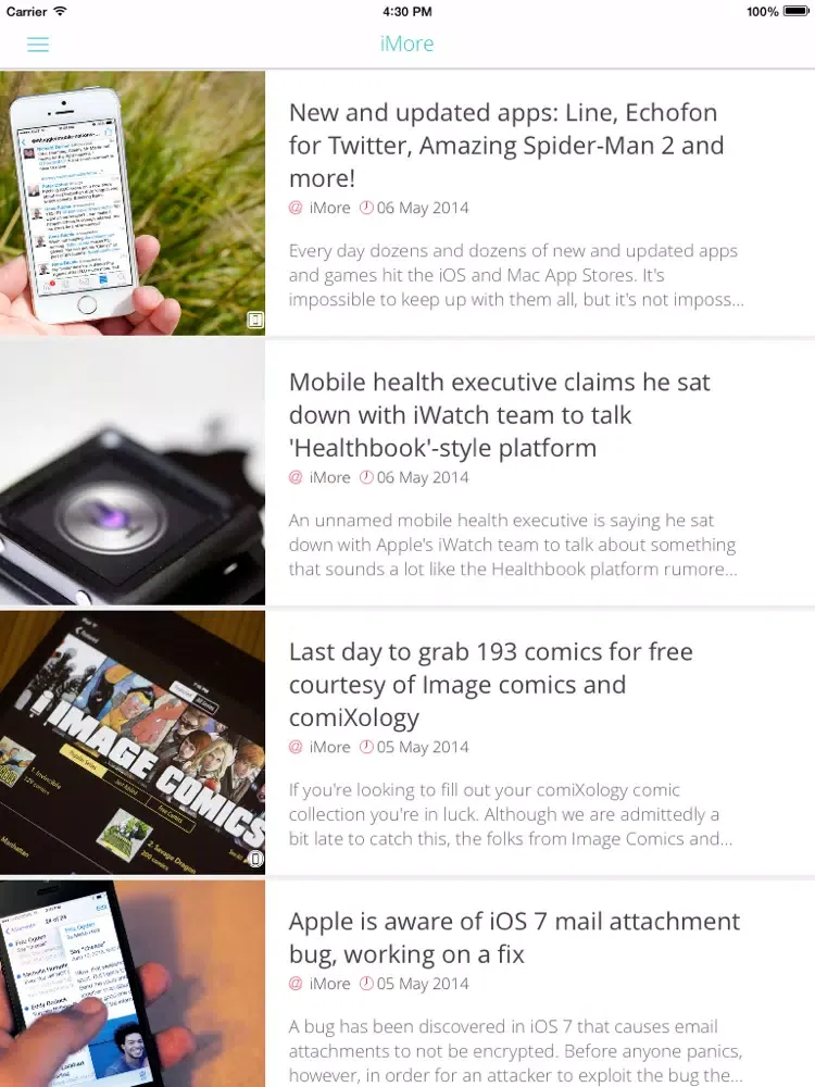 iNews - Bringing you the latest and the most relevant technology news iPad  Ekran Görüntüleri