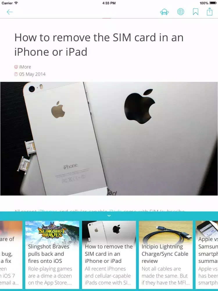 iNews - Bringing you the latest and the most relevant technology news iPad  Ekran Görüntüleri