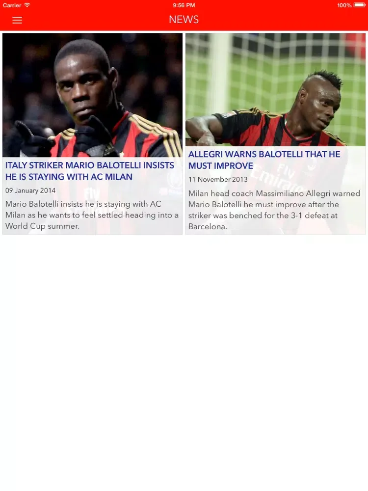 SoccerStar - "Mario Balotelli Edition" iPad  স্ক্রিনশট