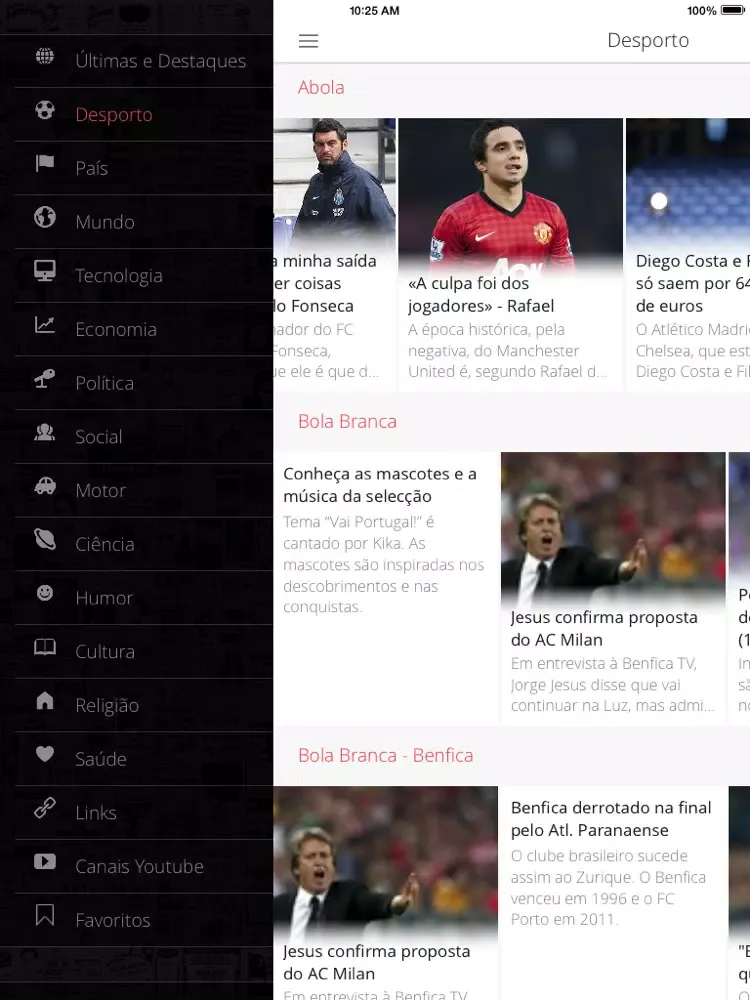 Tangkapan layar Notícias de Portugal - Tudo o que de importante acontece em Portugal e no Mundo iPad 