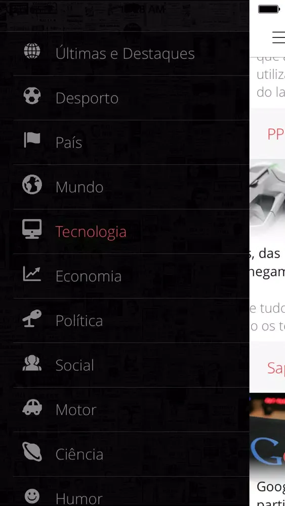 Tangkapan layar Notícias de Portugal - Tudo o que de importante acontece em Portugal e no Mundo