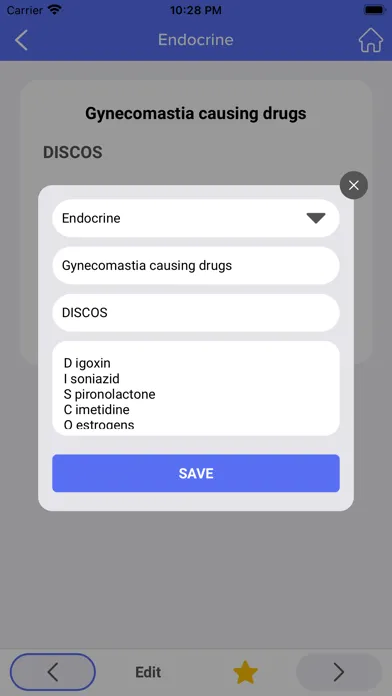 Zrzuty ekranu Pharmacology Mnemonics - Tips
