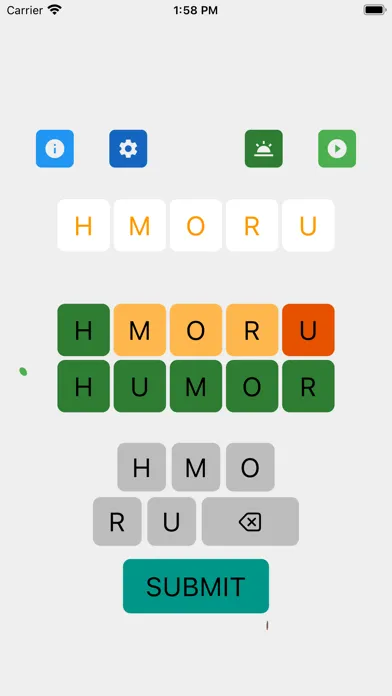 Captures d'écran de eXcramble Word Scramble Games