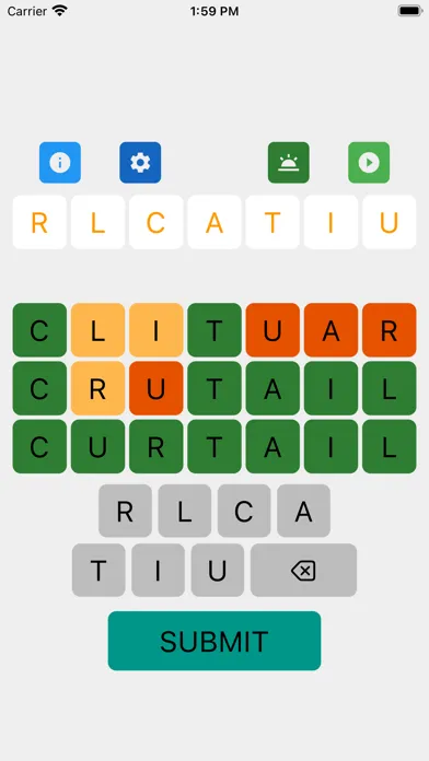 Captures d'écran de eXcramble Word Scramble Games