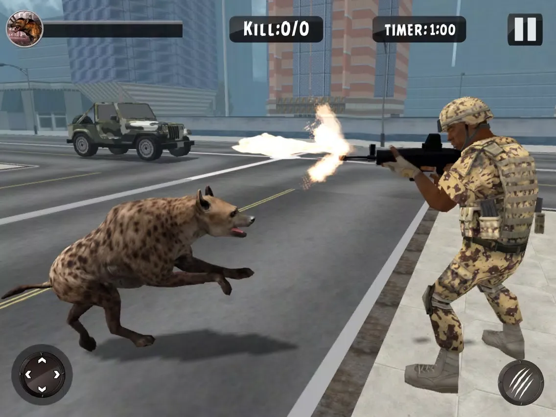 Capturas de tela do Grand Hyena Simulator 3D : City Rampage 2017 iPad 