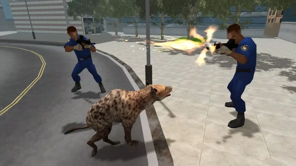 Capturas de tela do Grand Hyena Simulator 3D : City Rampage 2017