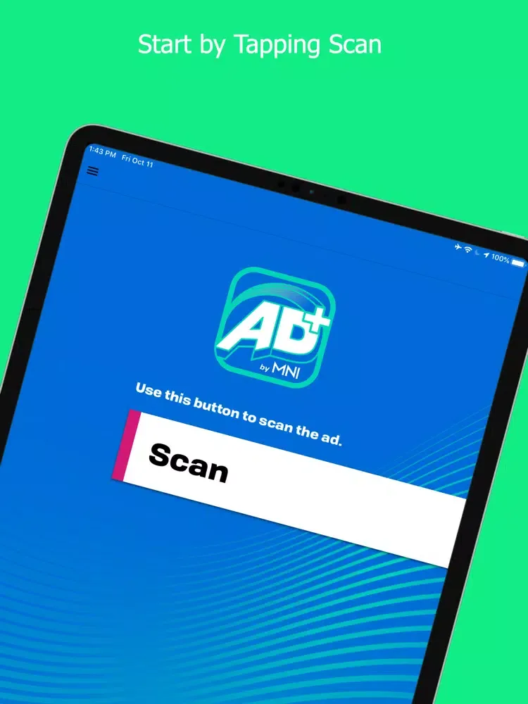 ภาพหน้าจอของ MNI AD+ iPad 