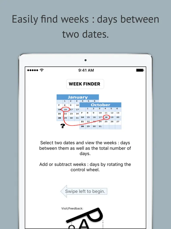 Ảnh chụp màn hình của Week Finder iPad 
