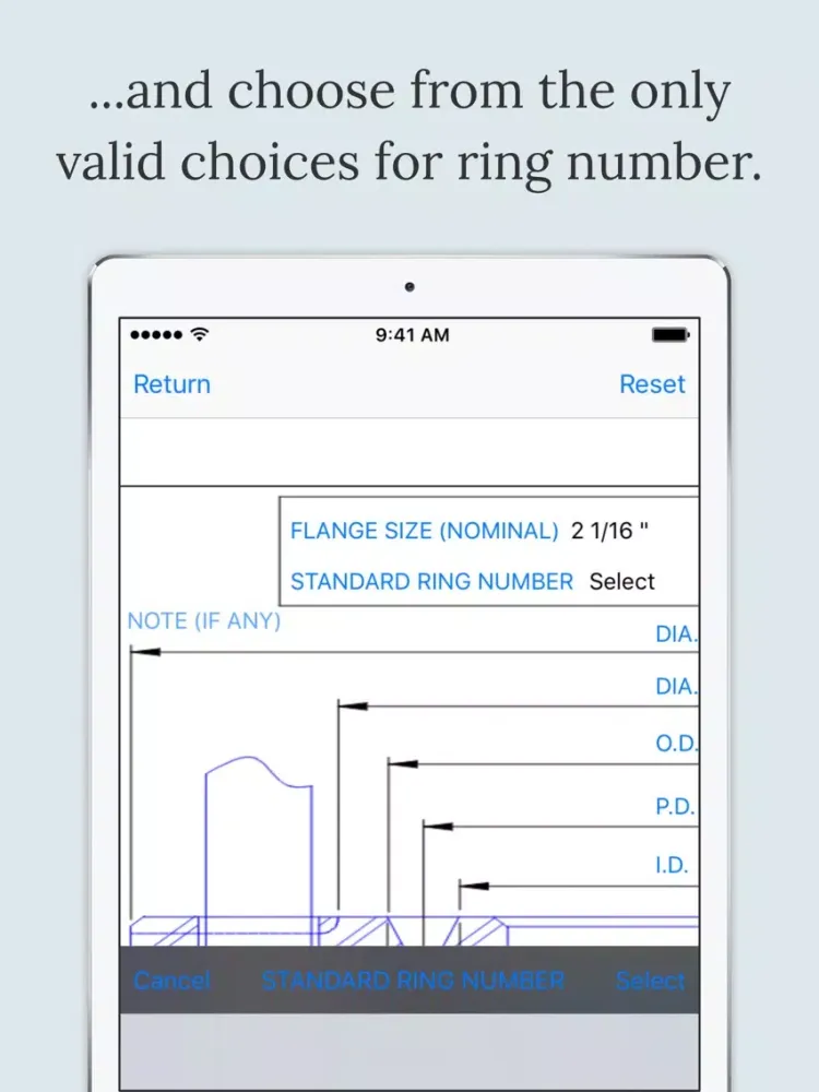 Captures d'écran de Flange Data iPad 