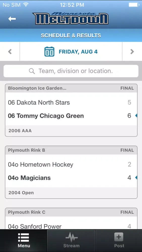 Captures d'écran de MN Meltdown Tourney