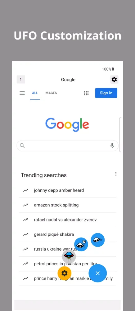 UFO Browser Screenshots