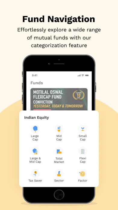 Captures d'écran de Motilal Oswal MF, PMS and AIF