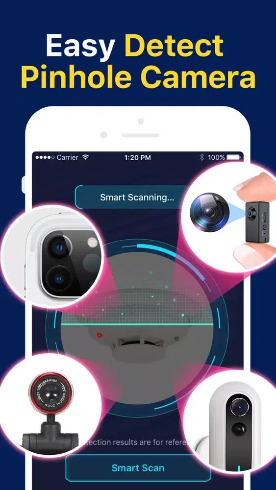 Tangkapan skrin AI Detect Spy Camera