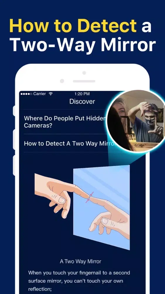 Tangkapan skrin AI Detect Spy Camera