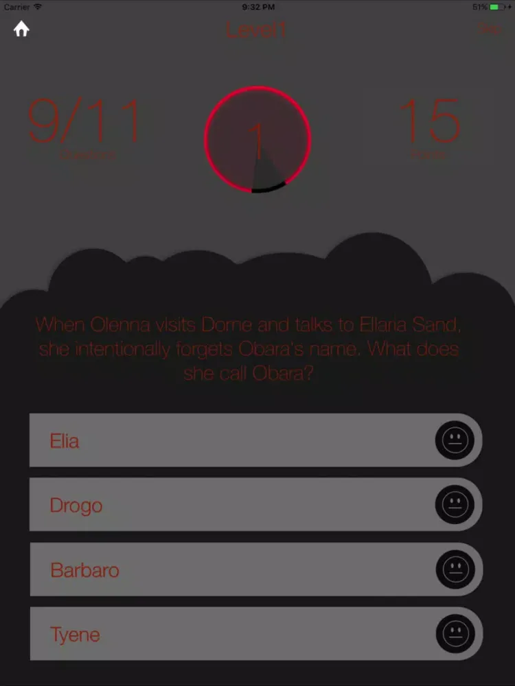 Ảnh chụp màn hình của Trivia for Game of Thrones-Fan iPad 