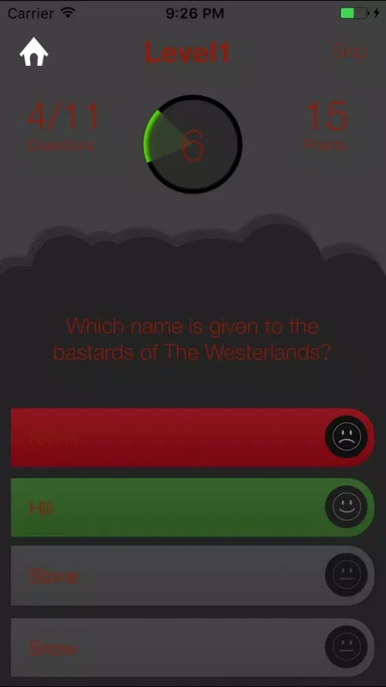 Ảnh chụp màn hình của Trivia for Game of Thrones-Fan
