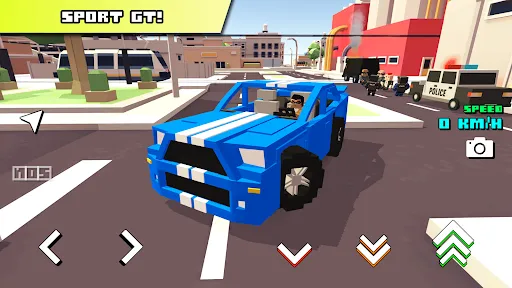 Tangkapan skrin Blocky Car Racer - racing game