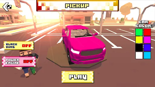 Tangkapan skrin Blocky Car Racer - racing game